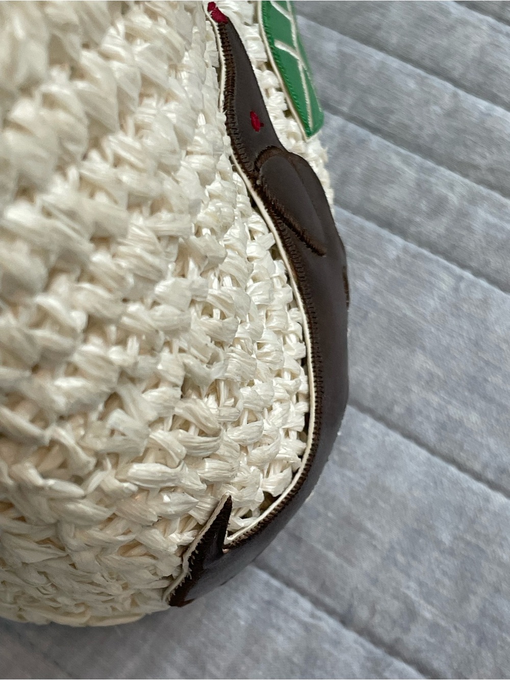 Vintage Made in Japan Dachmund Woven Tote Bag Leather Appliqué Novelty Dog Purse - Picture 13 of 15
